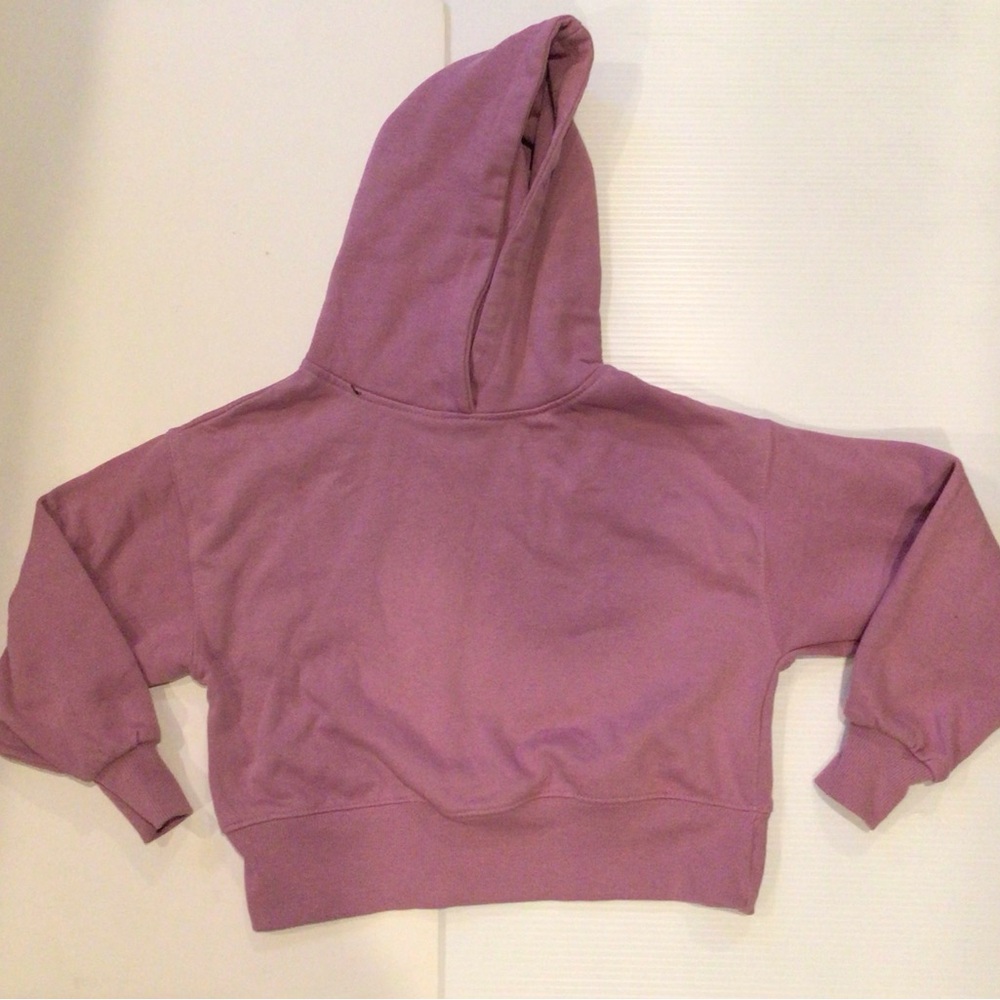ZARA - Cropped mauve hoodie